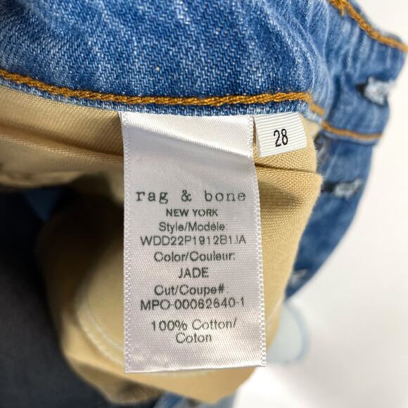 Rag & Bone Dre Short Cut Off Button Fly Jade Blue Denim Sz‎ 28 Women's - Picture 11 of 11